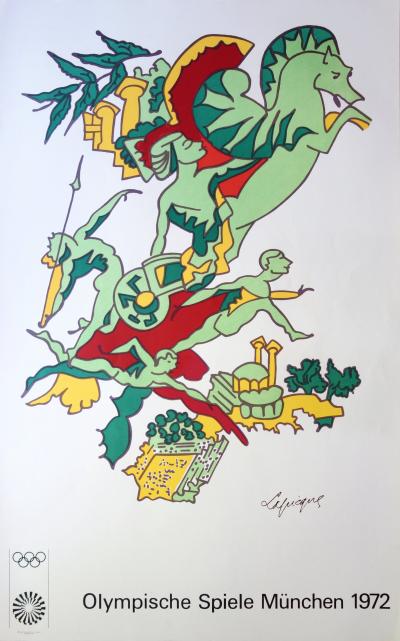Charles Lapicque : Plus vite, plus haut, plus fort  - Lithographie signée 1972 2