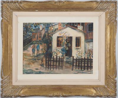 Maurice UTRILLO : Le Maquis à Montmartre - Gouache originale signée 2