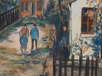 Maurice UTRILLO : Le Maquis à Montmartre - Gouache originale signée 2