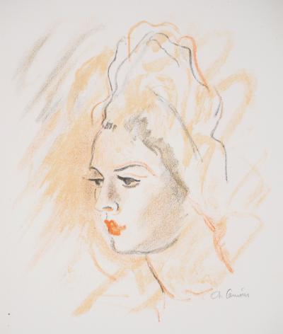 Charles CAMOIN : Portrait féminin de profil - Lithographie signée 2