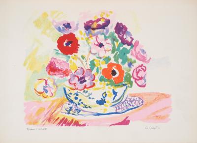 Charles CAMOIN - Bouquet coloré, 1946 - Lithographie originale signée 2
