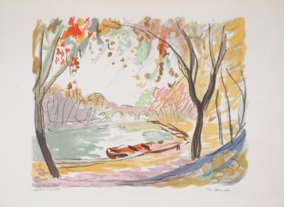 Charles CAMOIN : Chemin de halage - Lithographie originale signée 2