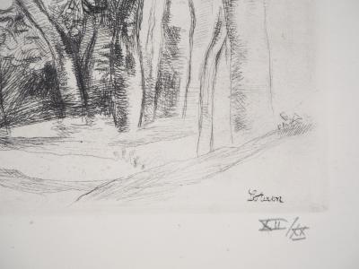 Robert LOTIRON : Entrée de la forêt - Gravure originale signée 2