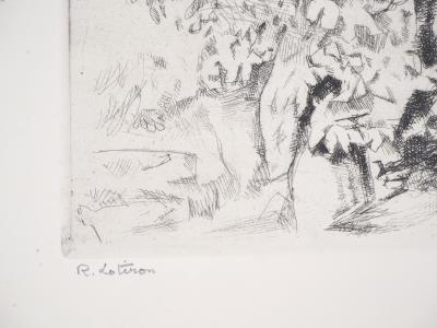 Robert LOTIRON : Entrée de la forêt - Gravure originale signée 2