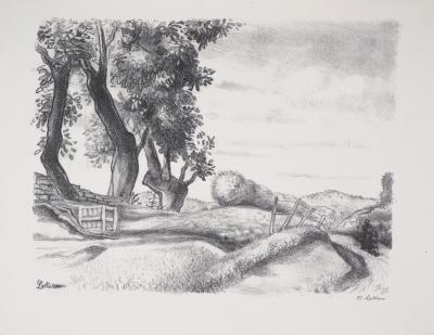 Robert LOTIRON : Chemin de campagne - Lithographie originale signée 2