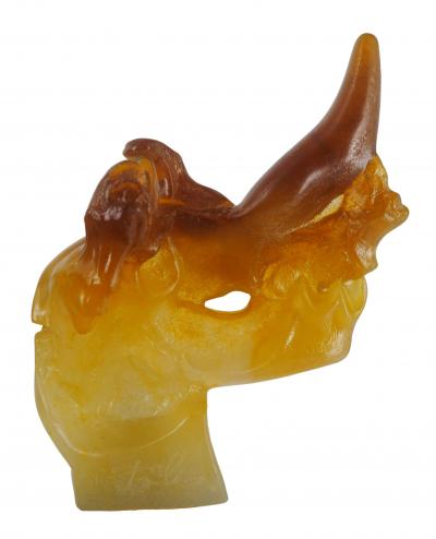 Salvador DALI : Rhinocéros  - Sculpture en pâte de verre Daum - Signée 2