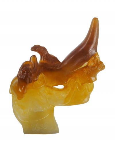 Salvador DALI : Rhinocéros  - Sculpture en pâte de verre Daum - Signée 2