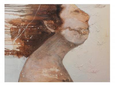 Delphine RIVALS - Sandy in the wind, 2018, Huile sur toile 2