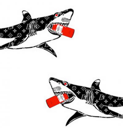 Death NYC -  2 Sharks  - Sérigraphie originale signée 2