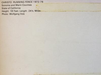 CHRISTO -  Running Fence, 1972-1976, California, Reproduction signée par Christo 2