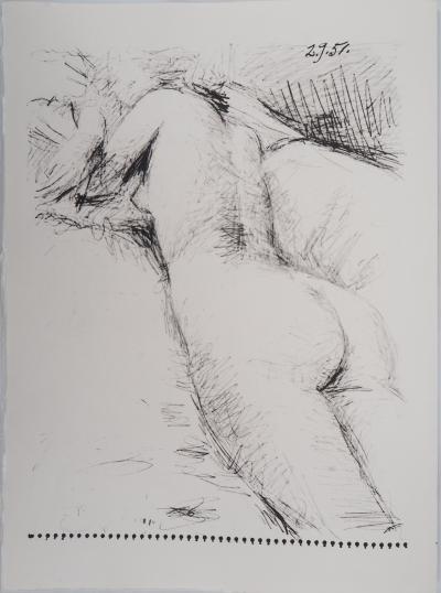 Pablo PICASSO (after) - Nude from behind, lithograph - Post War and Modern Porn Photo