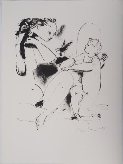 Pablo PICASSO (d’après) : Femme et cupidon - Lithographie 2
