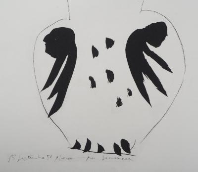 Pablo PICASSO (d’après) - Madoura, Pichet hibou, 1974 - Lithographie Signée 2