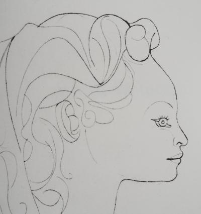 Pablo PICASSO (d’après) : Femme de profil - Lithographie Signée 2