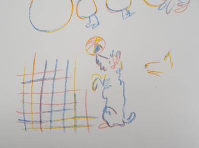 Pablo PICASSO (d’après) : Pierrot et ses chiens - Lithographie 2