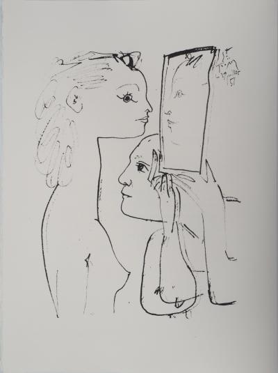 Pablo PICASSO (d’après) : A travers le miroir - Lithographie 2