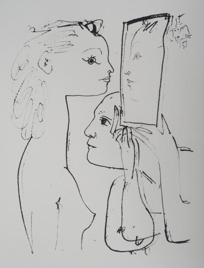 Pablo PICASSO (d’après) : A travers le miroir - Lithographie 2