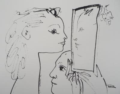 Pablo PICASSO (d’après) : A travers le miroir - Lithographie 2