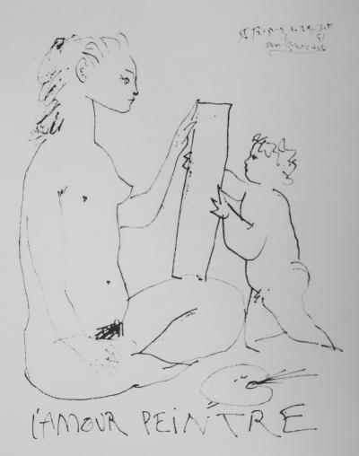 Pablo PICASSO (after) L’amour painter, 1974 - Litografia 2