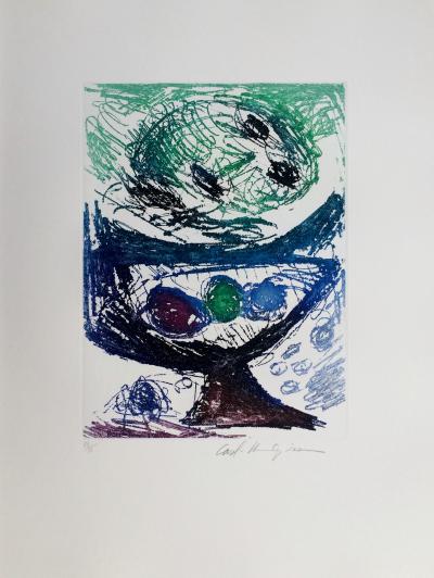 Carl-Henning PEDERSEN - Vivre oiseau V, 1995 - Eau-forte originale signée au crayon 2