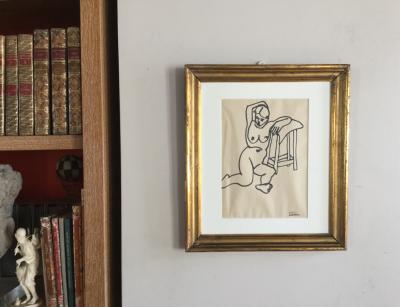 LAM DONG - Nu au tabouret - Dessin à l’encre 2