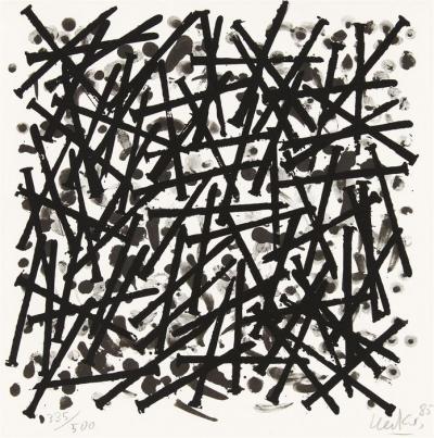 Günther UECKER - Black light Robyn Schulkowsky, 1985 - Lithographie signée au crayon 2