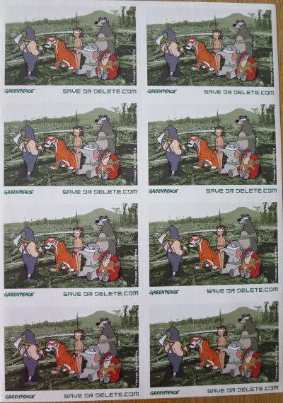 BANKSY (d’après) - Save or Delete - Planche de 8 stickers 2