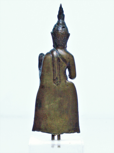 Bouddha debout en bronze, Ayutthaya, Thailande, 18ème siècle 2