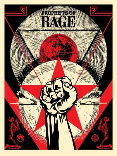 Shepard FAIREY (Obey) - Prophets Of Rage New Day Rising, 2017, Sérigraphie signée 2
