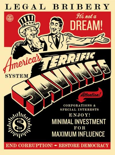 Shepard FAIREY (Obey) - Americas Savings, 2016, Signed and numbered silkscreen 2