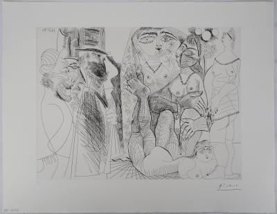 Pablo Picasso : La Maison Tellier, l’arrivée des clients - Gravure originale, Signée 2