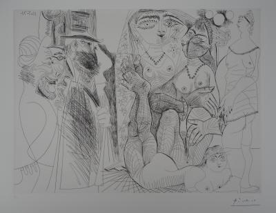 Pablo Picasso : La Maison Tellier, l’arrivée des clients - Gravure originale, Signée 2