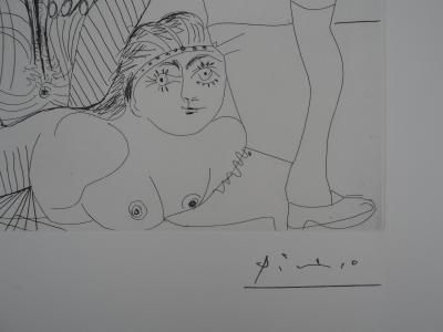 Pablo Picasso : La Maison Tellier, l’arrivée des clients - Gravure originale, Signée 2