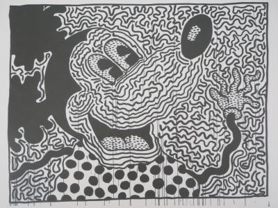 Keith HARING : Happy Mickey - Sérigraphie Signée 2