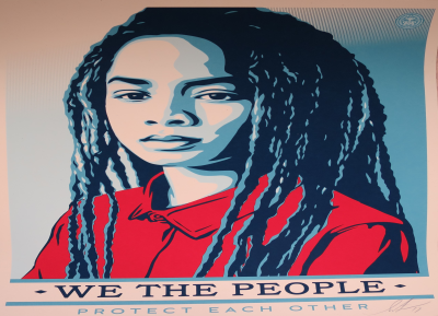 Shepard FAIREY (Obey) -  We The People Protect Each Other, 2017 - Sérigraphie signée 2