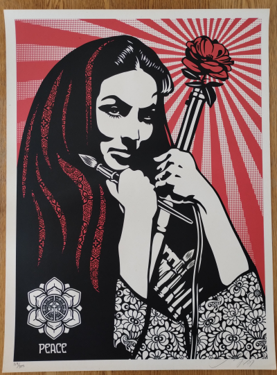 Shepard Fairey (Obey Giant) - Revolutionary Woman With Brush 2