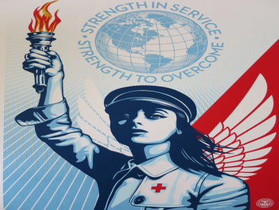 Shepard FAIREY (Obey) - Angel Of Hope And Strength - Sérigraphie signée et numérotée 2