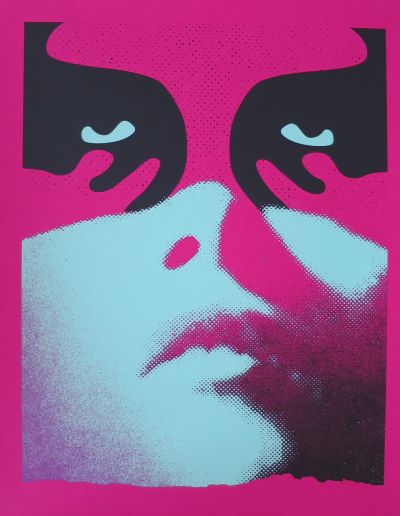 Shepard FAIREY (Obey) - ShadowPlay (Blue), 2019 - Sérigraphie signée au crayon 2