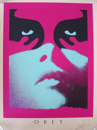 Shepard FAIREY (Obey) - ShadowPlay (Blue), 2019 - Sérigraphie signée au crayon 2