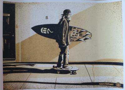Shepard FAIREY (Obey) -  Jeff Ho Zephyr, 2017  - Sérigraphie signée au crayon 2