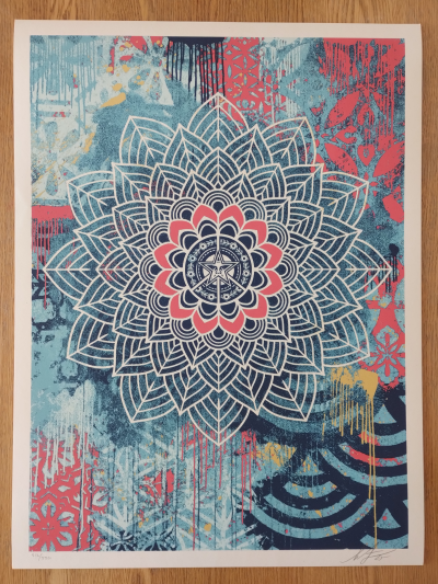 Shepard Fairey (Obey Giant) - Chaos Mandala 2 2025 - Sérigraphie, signée numérotée 2