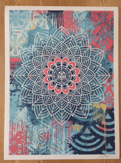 Shepard Fairey (Obey Giant) - Chaos Mandala 2 2025 - Sérigraphie, signée numérotée 2