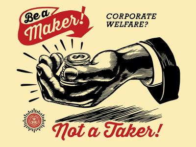 Shepard FAIREY (Obey) - Corporate Welfare, 2015, Sérigraphie signée et numérotée 2