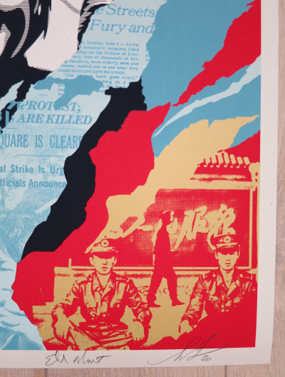 Shepard FAIREY (Obey) - Long Live the People, 2020 - Sérigraphie signée au crayon 2