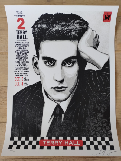 Shepard FAIREY (Obey) - MUSACK Terry Hall Tribute  - Sérigraphie signée au crayon 2