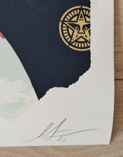 Shepard FAIREY (Obey) - Raise The Level (Peace) - Sérigraphie signée au crayon 2