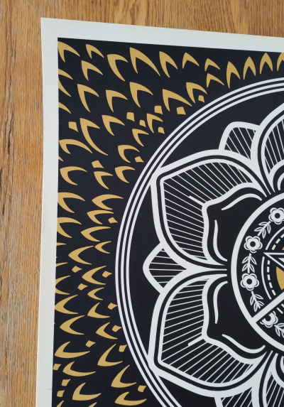 Shepard Fairey (Obey Giant) - 2007 Peace Tree Gold - Sérigraphie 2