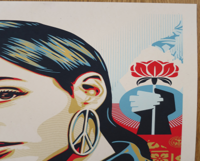 Shepard FAIREY (Obey) -  Power and Equality Flower Edition  - Sérigraphie signée au crayon 2