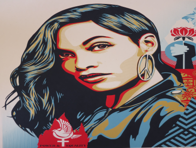 Shepard FAIREY (Obey) -  Power and Equality Flower Edition  - Sérigraphie signée au crayon 2