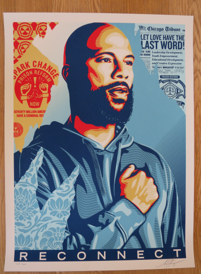 Shepard FAIREY (Obey) - Reconnect, 2021 - Sérigraphie signée au crayon 2